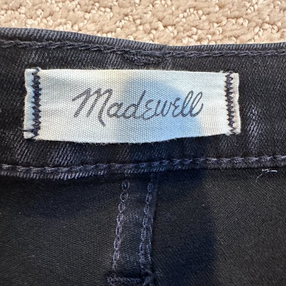 Madewell Jeans 10" High-Rise Roadtripper Skinny Boho Black Distress Sz 26P K9922 - Picture 3 of 15